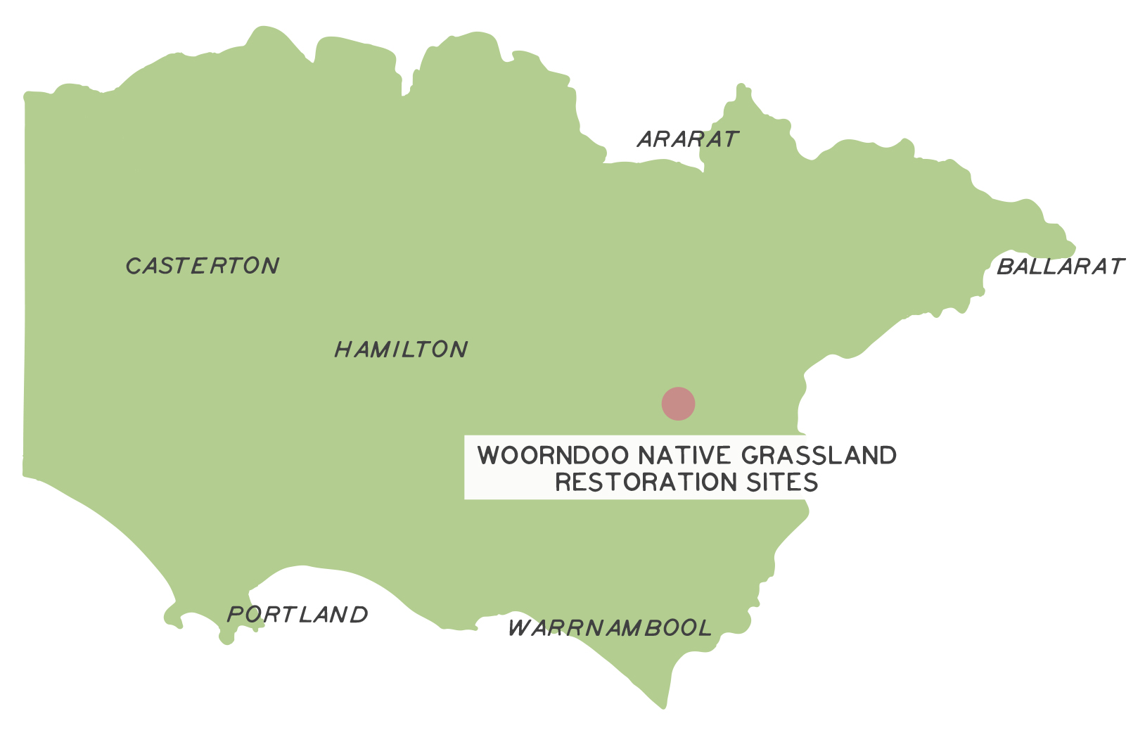 Woorndoo Map